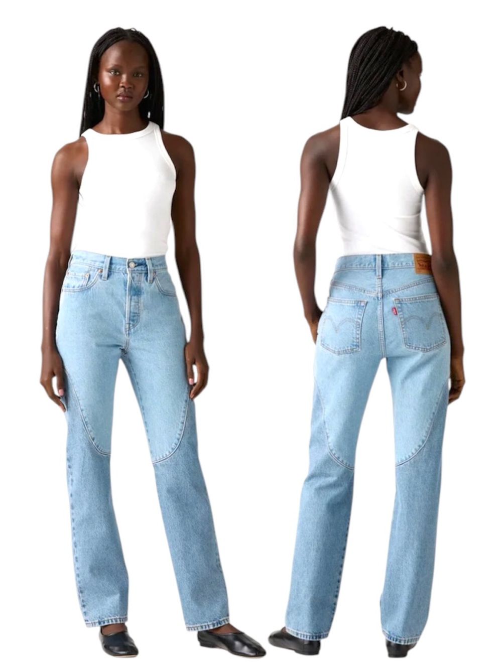 Levi's Women's 501 County Fair 29x30 Two-Tone Denim Chaps Western style jeans